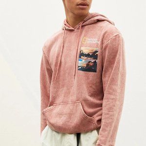 Nat Geo Patagonia, Chile Coral Fleece Washed Hoodie, Small